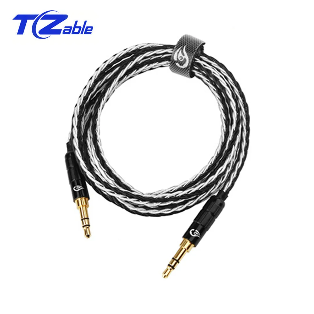3 5 Jack Audio Cable Audio Connector 3 5mm Headphone Braided Cable Convert Wire Soft Speaker Line Male to Male Cord Car
