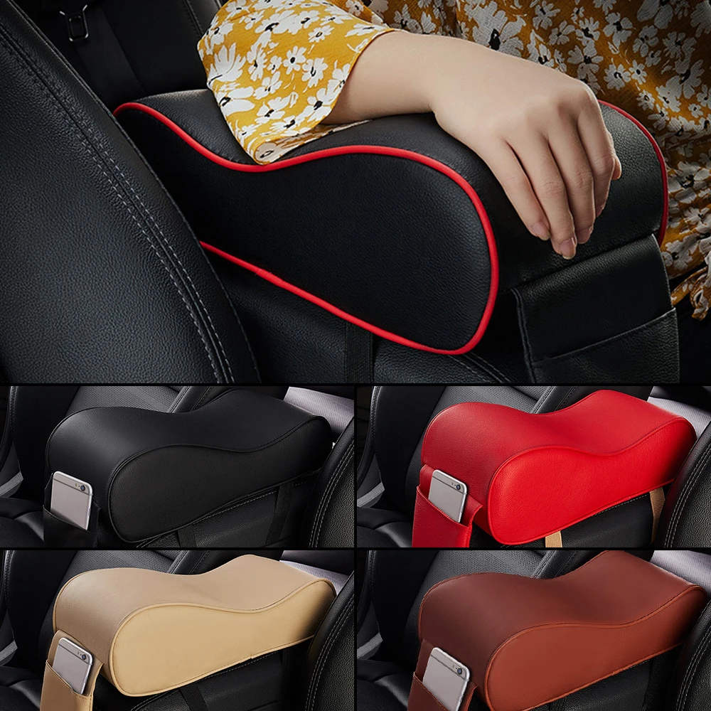 

Leather Car Armrest Pad Universal Auto Armrests Car Center Console Arm Rest Seat Box Pad Vehicle Protective Car Styling