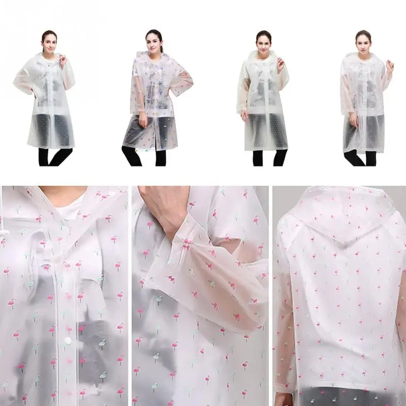 6New fashion Женщины Цветочные прозрачный; эва пластик девушки плащ путешествия непромокаемый плащ взрослых пончо непромокаемый плащ