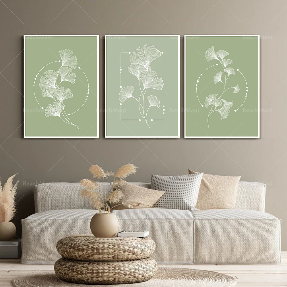 期間限定お試し価格】 植物 アートフレーム ポスター 30x40cm 葉っぱ グリーン 絵画