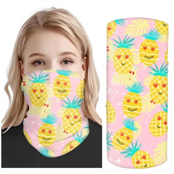 

Men Women's Turban Magic Scarf Cartoon Pineapple Pattern Outdoor Headband Bike Balaclava Neck Tube Warmer Bandanas Wristband