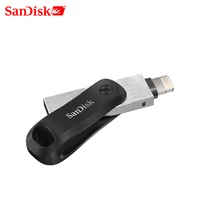 Sandisk-pen drive ixpand otg sdix60n, conector lightning de metal, 3.0 gb, 256gb, 128gb, mfi, para iphone e ipad
