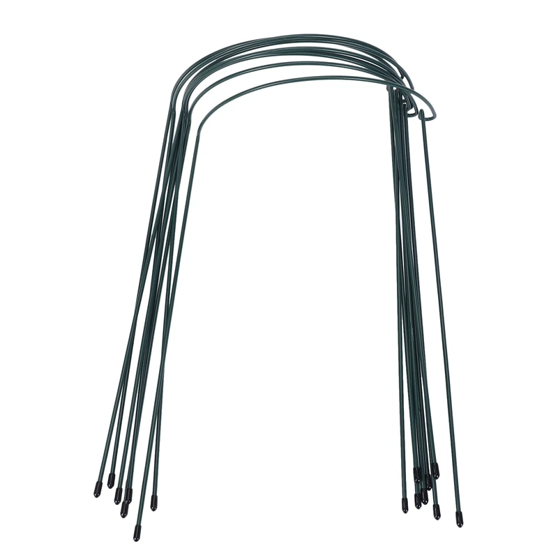 Plant Support Stake, 8 Pack Half Round Metal Garden Plant Supports