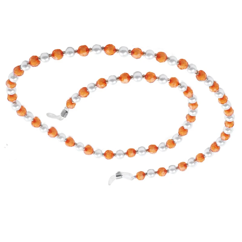 NEW-2Pcs солнцезащитные очки из бисера шеи шнур Шнур кабель цепь ремешок для очков Солнцезащитные очки-оранжевый и зеленый