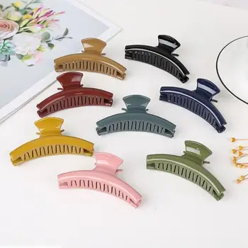 

New fashion Super Practical Sweet Frosted Color Grab Clip Makeup Bath Hair Grab Card Wild Big Clip Korean Hair Accessories