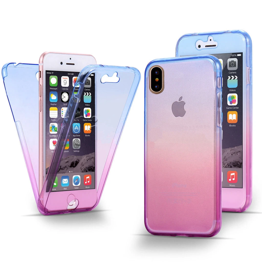 For Samsung Galaxy J7 J6 J5 J4 J3 Pro Prime 2018 2017 Fashion Gradient Full Protection Transparent Soft Gel TPU Phone Case Cover |