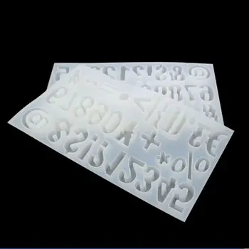 

2020 New DIY Crystal Epoxy Molds Symbol Digital Silicone Mold Mirror Face Pendant Making