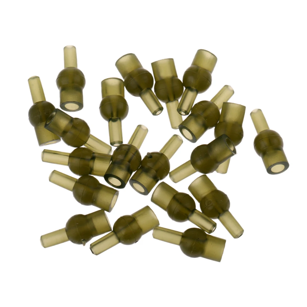 20pcs Tulip Beads Quick Change Rubber Cap Knot Protector Tulip Beads for Carp Fishing