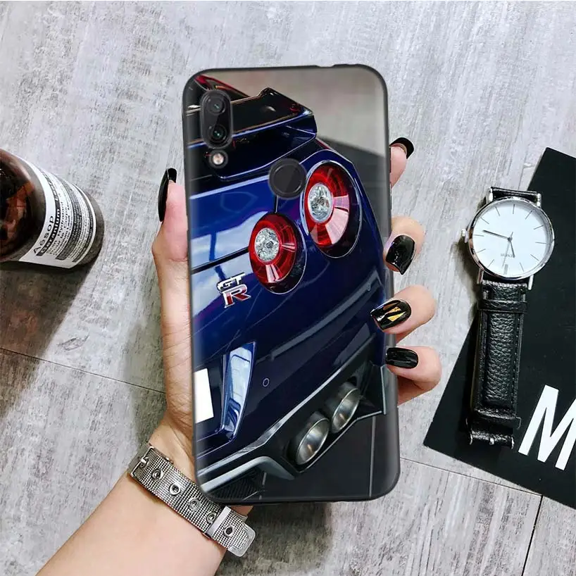 BA195-8 GTR Car Cool Black Cover Phone Case for Xiaomi Redmi Note 8 7 7S 7A 6 S2 GO K20 Pro 6A Mi 6X 5X A1 CC 9 8 Coque - Цвет: BA195-8