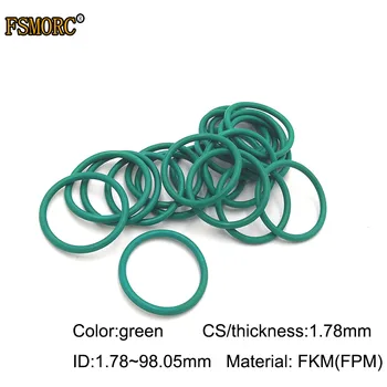 

Green FKM o rings ID1.78mm~98.05mm*1.78mm thickness/CS Oil resistant acid and alkali resistant sealing Gasket FPM o-ring