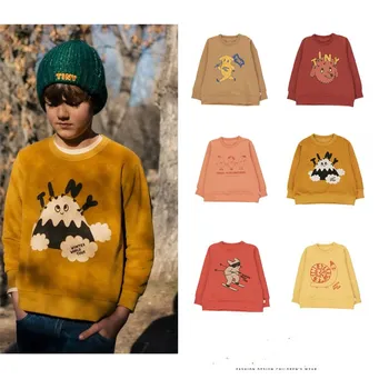

2021 New Kids Brand Winter Sweatshirt European Design Child Boy Girl Cartoon Pattern Sweatshirts Fall Winter Clothes Toddler