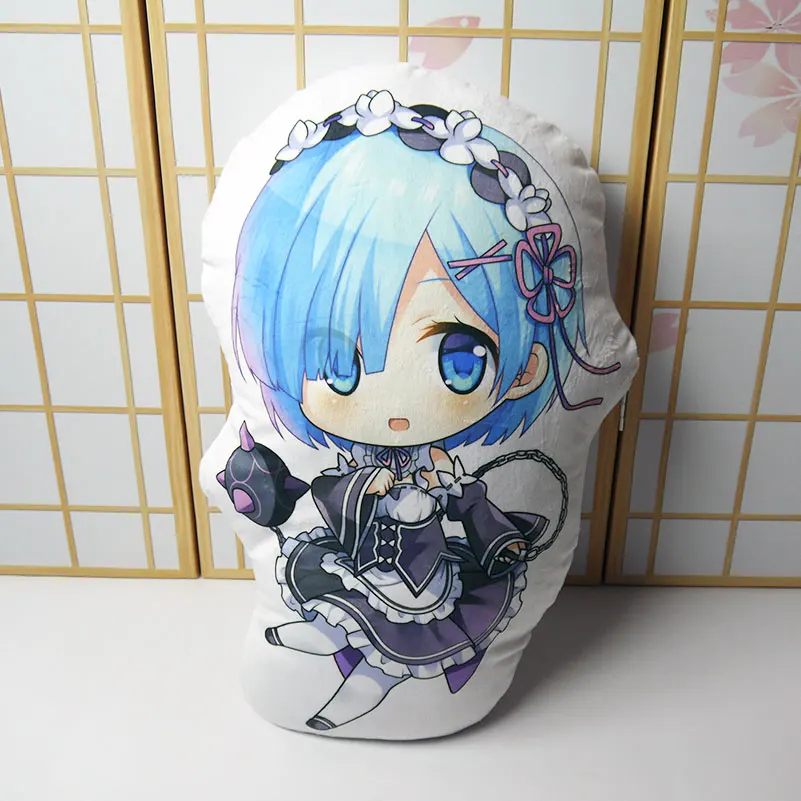Re zero hajimeru isekai seikatsu Rem Подушка игрушка Re Life in a different worl плюшевая кукла двухсторонняя наволочка 50 см