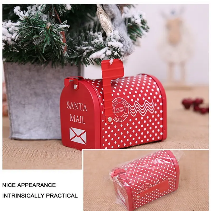 Caja de de Navidad para dulces, caja de hierro para manualidades, organizador, de hojalata, buzón, adornos navideños, 2020 Suministros De Decoración De Navidad - AliExpress Hogar y jardín