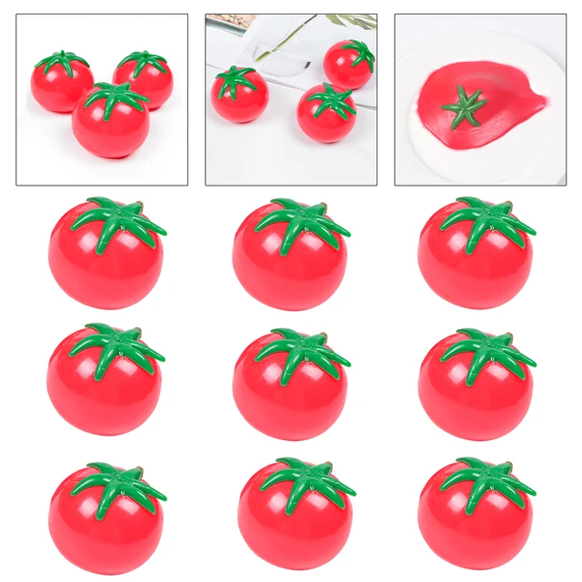 Kids Toys Squeeze Tomato Squishy Balls Stress Relief Fidget Toy 4