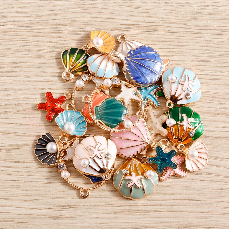 Lot De 10 Breloques étoile De Mer En Métal Cuivré - Pour Création De Bijoux - Neuf