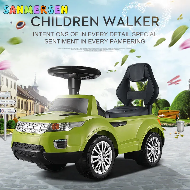 Coche de cuatro ruedas multifunción para niños, patinete con música, coche de juguete para bebé, andador
