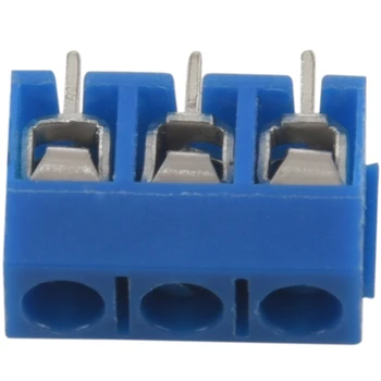 

20 pieces 3 pin 5 mm pitch PCB screw Terminal Block 300V 16A AWG14-22 blue color