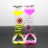 Acrylic Double stress reliever Toys Heart Liquid Motion Drip Oil Hourglass Timer Clock Kids Toy Gift Home Decoration Crafts 2