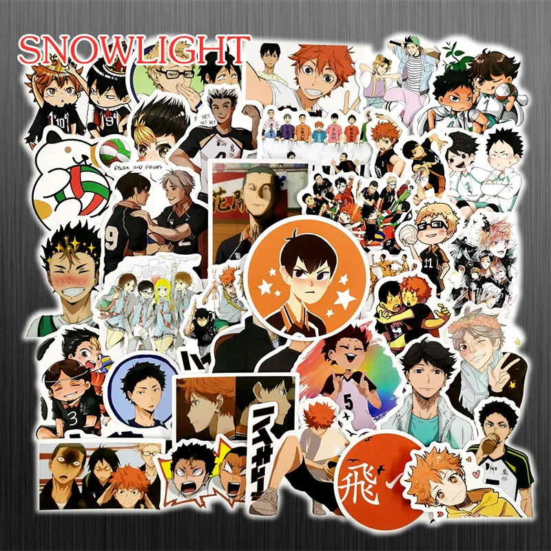 10/50 Pcs/pack Classic Japanese Anime Haikyuu Cartoon Stickers For Laptop Luggage Motorcycle Skateboard Kids Toy Sticker