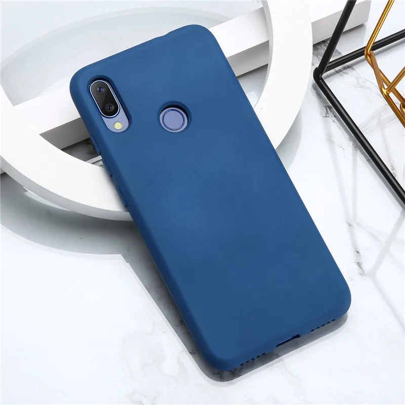 Жидкий силиконовый чехол для Xiaomi Redmi Note 7 6 K20 Pro 6 6A 7A S2 тонкий мягкий прозрачный чехол Обложка чехол s для Xiaomi 8 9 SE F1 5X 6X CC9 - Цвет: Blue