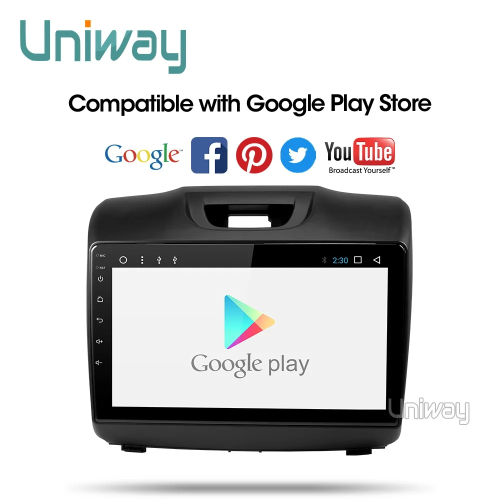 Top uniway android 8.1 car dvd for Chevrolet S10 ISUZU D-MAX 2015-2018 car radio gps navigation  with steering wheel Navigation GPS 1