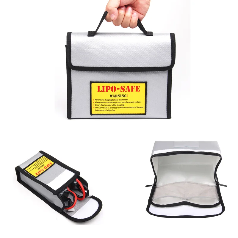 Black Fireproof RC LiPo Battery Safe Bag Safe Guard Charge Bag Sack 180x230mm`CA