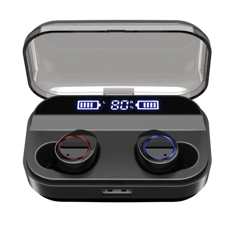 

TWS Wireless Earphone Bluetooth 5.0 Earphones Touch Control/Button Headset Earbuds Power LED Display with Charing Box Wateproof