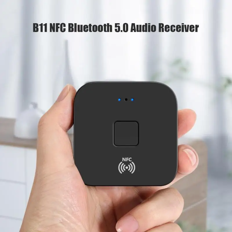 B11 Bluetooth 5,0 музыкальный аудио приемник NFC Беспроводной Bluetooth адаптер 3,5 мм AUX NFC Беспроводной Стерео адаптер