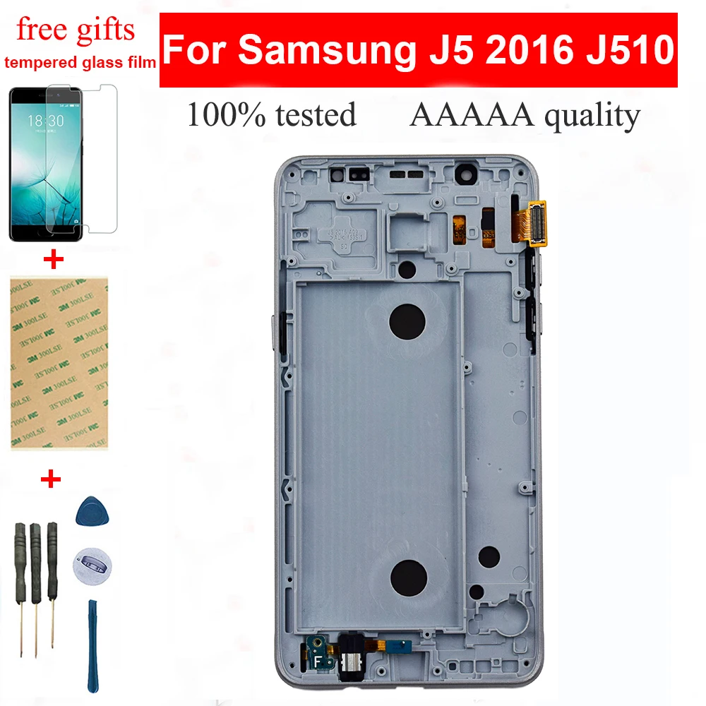 Для Samsung Galaxy J5 2016 j510 ЖК J510F J510FN J510M J510Y дисплей сенсорный экран в сборе|Экраны для