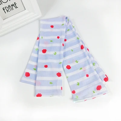 Sunscreen Arm Warmer Fingerless Long Gloves Cotton Cute Kawaii Moon Graphic Print Skinny 90s Sleeve Women Summer Sun Protection