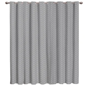 

Geometric Herringbone Room Curtains Large Window Living Room Bathroom Blackout Outdoor Fabric Drapes Kids Window Treatment