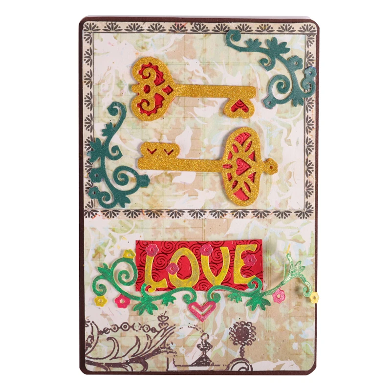 

Eastshape Love Dies Heart Keys Metal Cutting Dies New 2019 Craft Dies Scrapbooking Album Embossing Stencil Die Cut Decoration