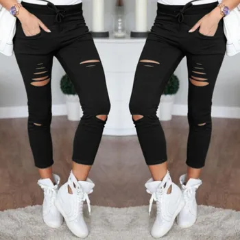 

2019 Spring Summer skinny jeans Denim Pencil Pants Top Stretch Women High Waist