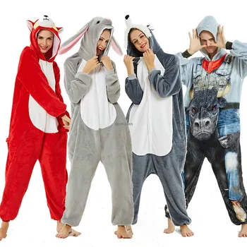 

Kigurumi Adult Animal Pajamas Women Unicorn Sleepwear Onesie Panda Pyjama Anime Cartoon Overalls Winter Rabbit Nightie Jumpsuit