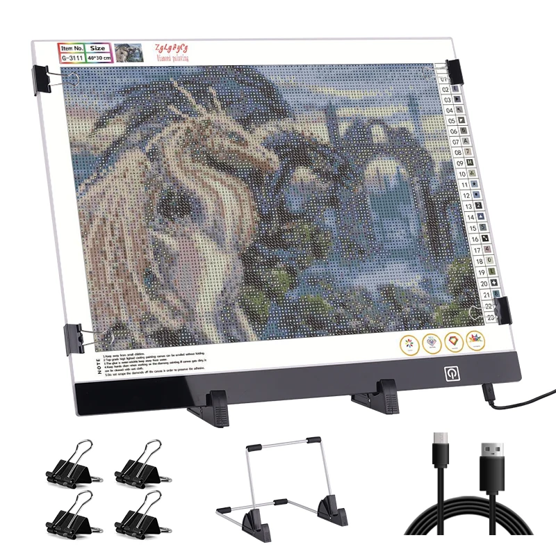 A3(402x335mm) USB LED Light Pad Artcraft Tracing Light Box Digital Tablet Painting Writing Drawing Tablet Diamond Painting board