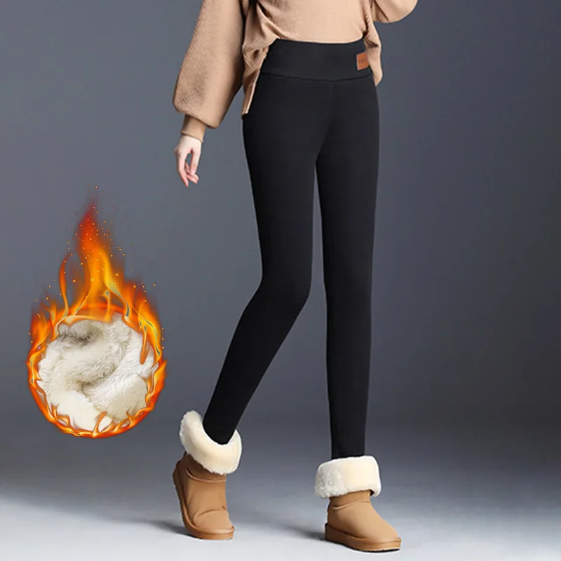 NORMOV, зимние женские леггинсы, повседневные, с высокой талией, пуш-ап, длина по щиколотку, леггинсы для тренировок, толстые бархатные теплые леггинсы, Feminina