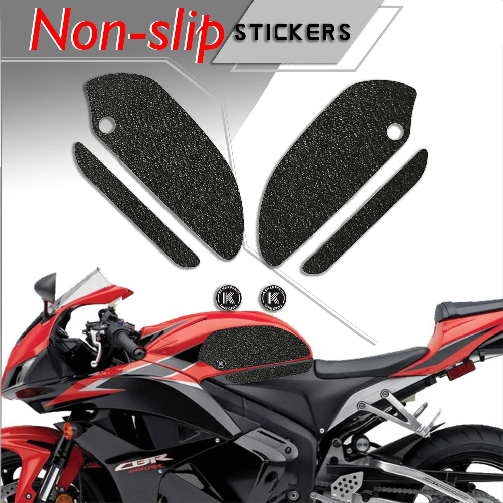 

Motorcycle protection pad tank grip fuel tank pad sticker gasoline knee traction side Non-slip decals for HONDA 2007-12 CBR600RR