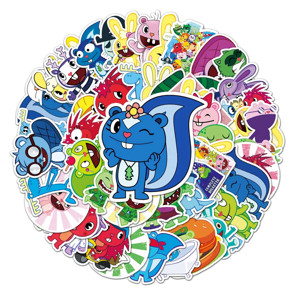 10/50PCS Happy Tree Friends Cute 2021 Cartoon Stickers for Car