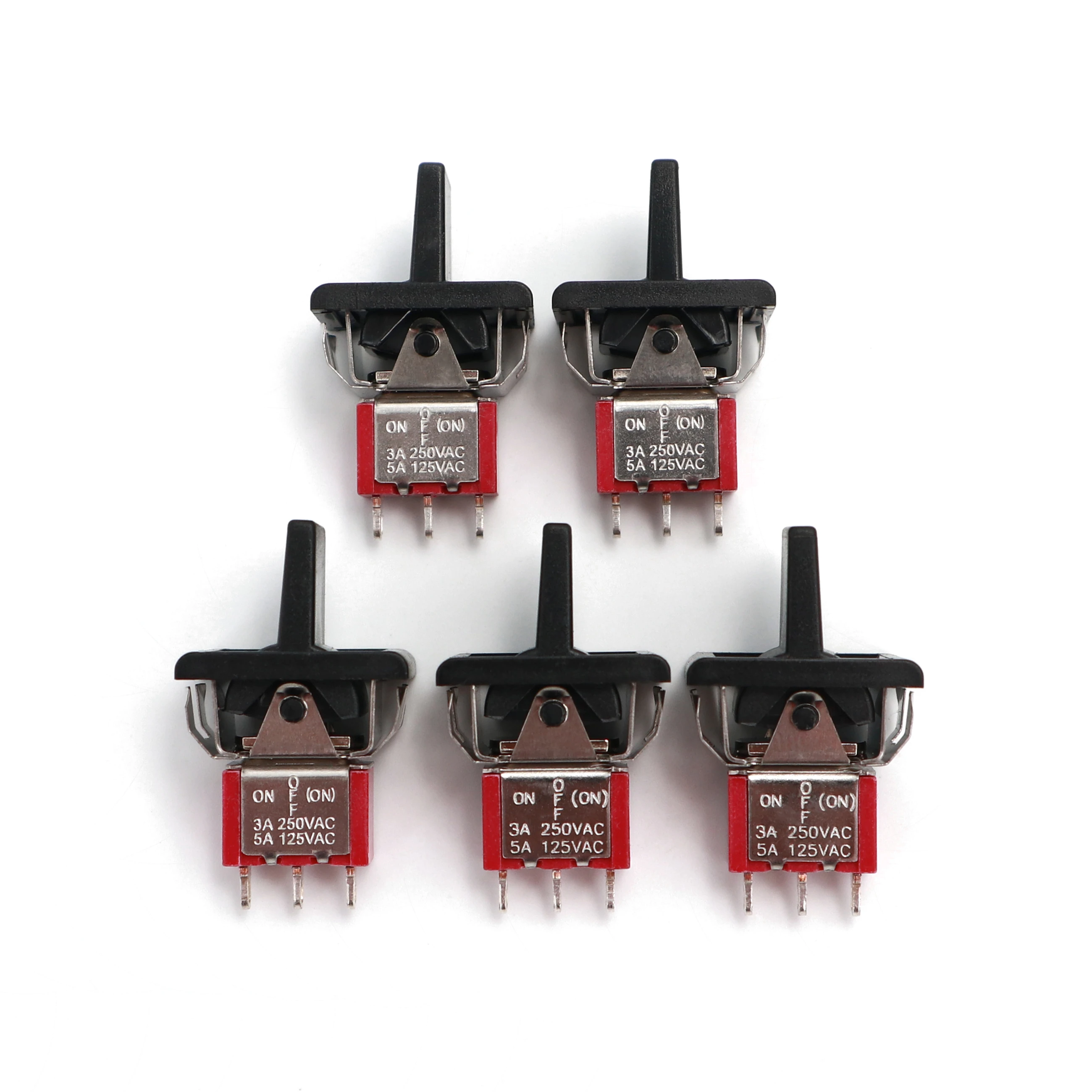 5Pcs SH R8016B 3Pin Mini Toggle Switch ON-OFF-MOM One Side Momentary 3 Position | Обустройство дома