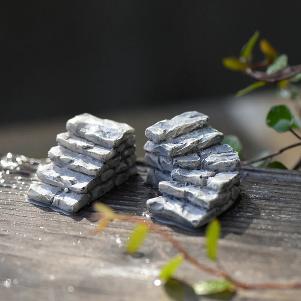 Miniature Resin Bridge Stair Micro World Bonsai Garden Small Ornament Landscape Decoration Resin Craft 2 Styles