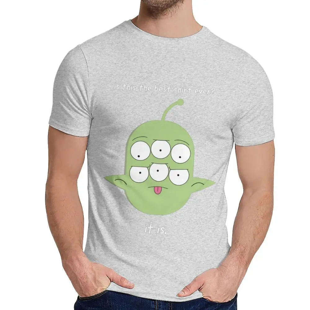 Final Space Space Opera Comedy-drama Television Series Tee Shirt Round Neck Leisure Men's Retro Cotton Plus Size T Shirt - Цвет: Серый