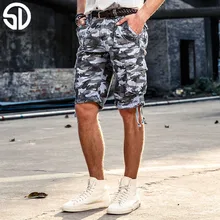 Tide мужские повседневные Карго короткие мужские Летние Стильные комбинезоны камуфляжные свободные мульти-карманные хлопковые шорты Мужская одежда Pop Tides