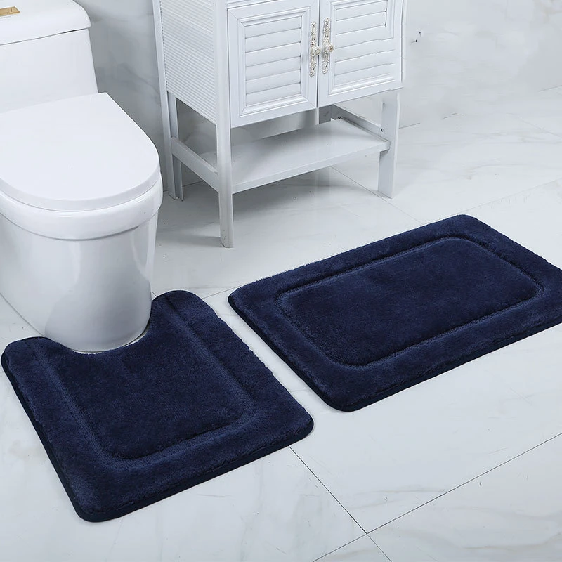 Thick Microfiber Bath Mat High Quality Non-slip Absorbent Bathroom Rug with  High Low Pile Design and Comfortable Foot Feeling - AliExpress