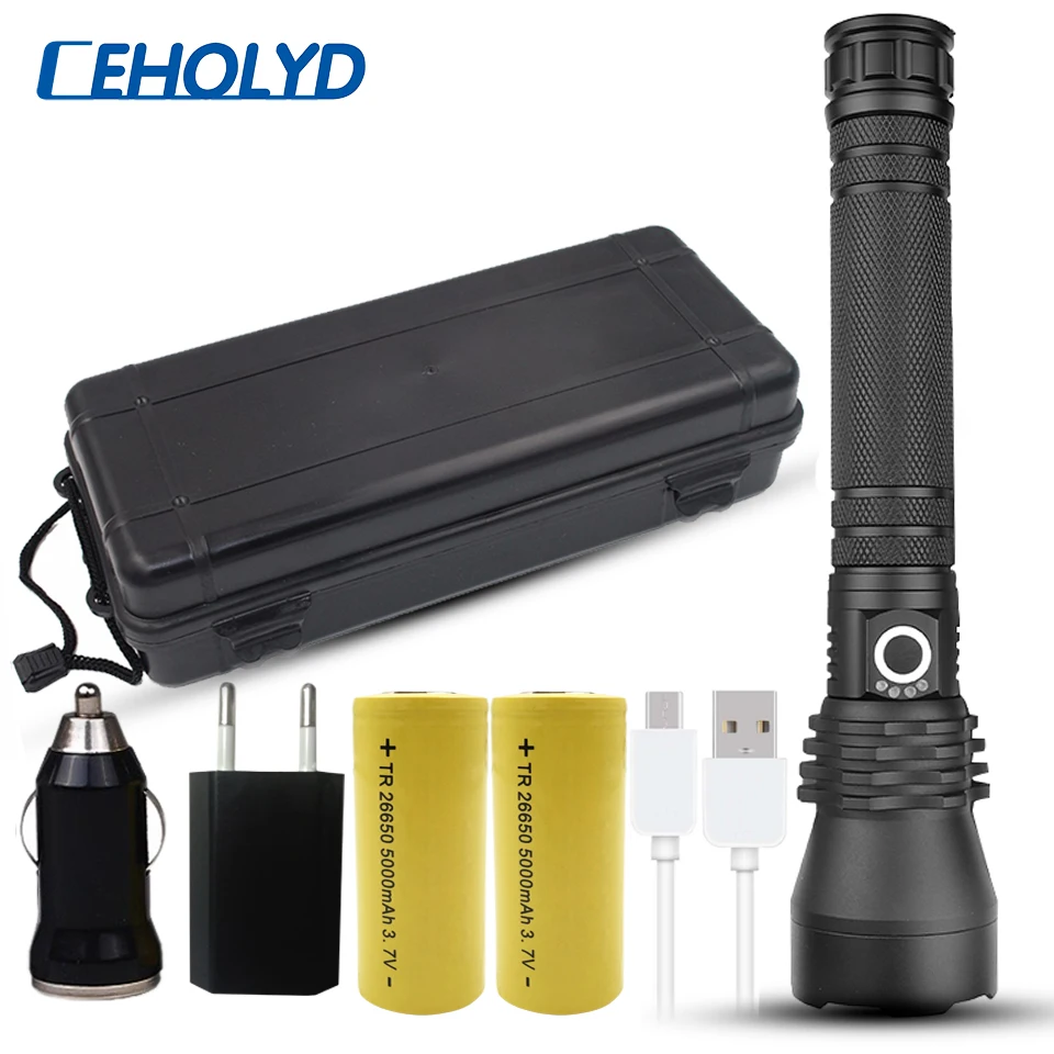 Новый мощный светодиодный фонарик XLamp xhp70.2 с зумом и usb перезаряжаемый