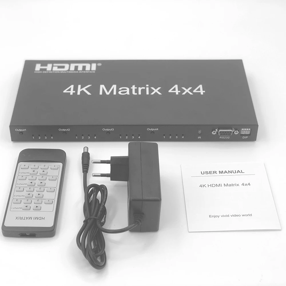 HDMI 2,0 матрица 4X4 с аудио выход HDCP 2,2 HDMI матрица 2,0 HDMI 4 в 4 выход 4 к X 2 к/60 Гц ИК-управление
