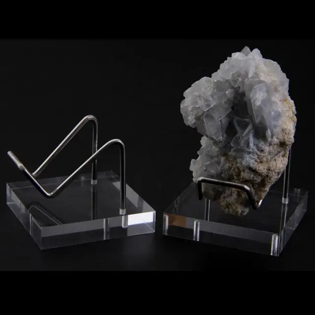 Prasacco 20 Stuks Acryl Display Stands, Rock Display Stands Kleine Collectibles Display Houder Crystal Display Stand Clear Plastic Display voor Weergave Geodes Rock Minerale Agaat