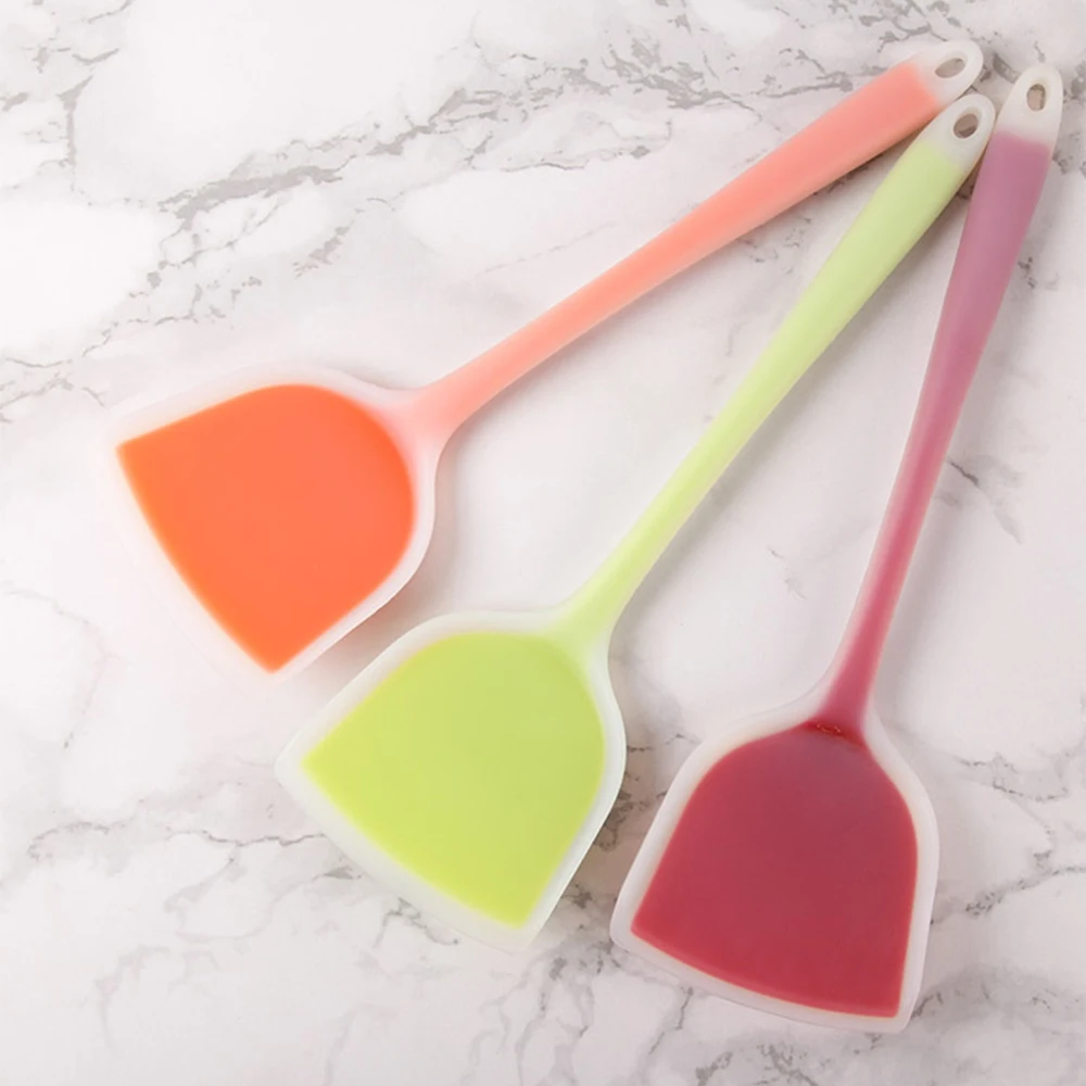  Silicone Spatula Beef Meat Egg Kitchen Scraper Wide Pizza Shovel Non-stick Turners Food Lifters Hom