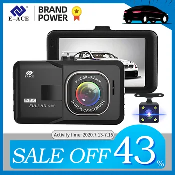 

E-ACE B03 Mini Car DVR 3 Inch FHD 1080P Dual Camera Lens 170D Angle Video Recorder Camcorder Dash Cam Registrator Night Version