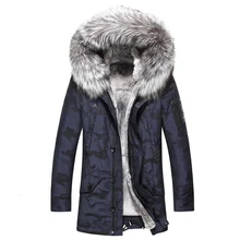 Пальто из натурального меха, мужское пальто из кроличьего меха, воротник из лисьего меха, зимнее пальто, Мужская парка из натурального меха, мужская одежда Casaco MA7211ME062 YY1145
