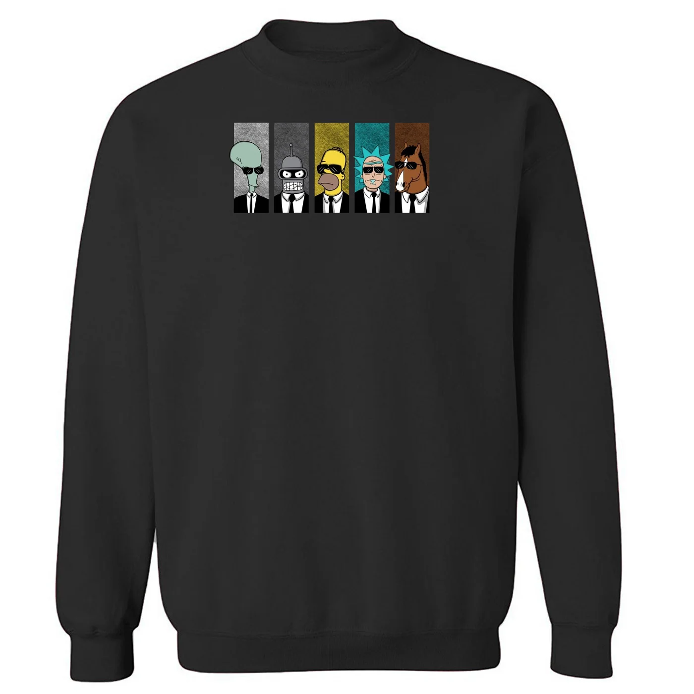 Осенние новые мужские свитшоты BoJack Horseman, забавный мультяшный свитшот с длинным рукавом в стиле хип-хоп, толстовки с принтом Рика и Морти